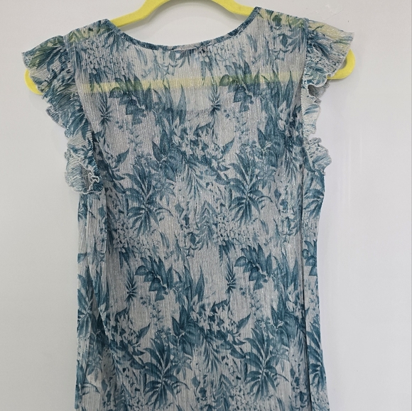 Sheer blue and silver shirt - Picture 2 of 2